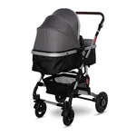 Kép 4/7 - Lorelli Alba multifunkciós babakocsi + adapter - Premium Steel Grey