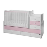 Kép 1/10 - Lorelli Maxi Plus kombi ágy 70x160 - Orchid & Orchid Pink ÚJ