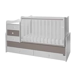 Kép 2/10 - Lorelli Maxi Plus kombi ágy 70x160 - White & String ÚJ