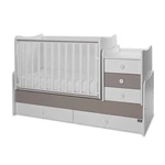 Kép 1/10 - Lorelli Maxi Plus kombi ágy 70x160 - White & String ÚJ