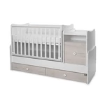 Kép 3/10 - Lorelli Trend PLUS kombi ágy 70x165 - White & Light Oak ÚJ