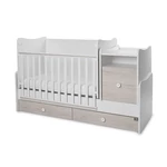 Kép 4/10 - Lorelli Trend PLUS kombi ágy 70x165 - White & Light Oak ÚJ