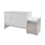 Kép 7/10 - Lorelli Trend PLUS kombi ágy 70x165 - White & Light Oak ÚJ
