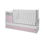 Kép 2/10 - Lorelli Trend PLUS kombi ágy 70x165 - White & Orchid Pink ÚJ