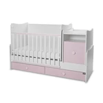 Kép 4/10 - Lorelli Trend PLUS kombi ágy 70x165 - White & Orchid Pink ÚJ