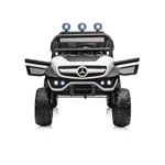 Kép 4/10 - Chipolino Off Road Mercedes UNIMOG elektromos autó bőr üléssel - white