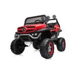 Kép 4/10 - Chipolino Off Road Mercedes UNIMOG elektromos autó bőr üléssel - red