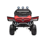 Kép 5/10 - Chipolino Off Road Mercedes UNIMOG elektromos autó bőr üléssel - red