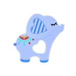 Kép 1/2 - Baby Care szilikon rágóka - Еlephant Lucky Blue