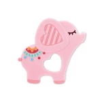 Kép 1/2 - Baby Care szilikon rágóka - Еlephant Lucky Pink