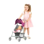 Kép 3/3 - Chipolino Alice játék babakocsi - Grey/Pink linen