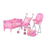 Kép 1/7 - Chipolino Trixy 3 in 1 babázós játék szett - Hearts