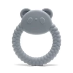 Kép 2/3 - Lorelli Panda természetes szilikon rágóka - Grey