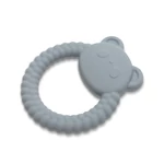 Kép 1/3 - Lorelli Panda természetes szilikon rágóka - Grey