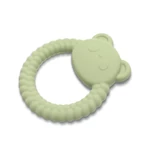 Kép 1/3 - Lorelli Panda természetes szilikon rágóka - Fresh Green