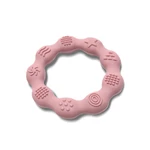 Kép 2/3 - Lorelli Természetes szilikon rágóka karika - Deep Pink
