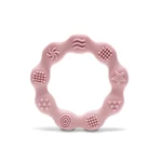 Kép 1/3 - Lorelli Természetes szilikon rágóka karika - Deep Pink