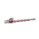 Kép 3/4 - Lorelli Természetes szilikon cumitartó lánc - Deep Pink