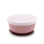 Kép 1/3 - Lorelli Természetes szilikon tál tetővel - Deep Pink