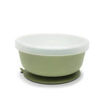 Kép 1/3 - Lorelli Természetes szilikon tál tetővel - Fresh Green