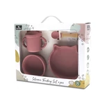 Kép 3/3 - Lorelli Természetes szilikon 4 db-os étkészlet - Deep Pink