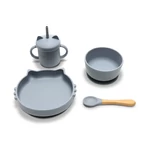 Kép 1/3 - Lorelli Természetes szilikon 4 db-os étkészlet - Grey