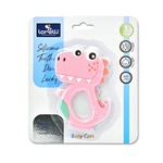 Kép 2/2 - Baby Care szilikon rágóka - Dino Lucky Pink