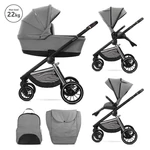 Kép 1/7 - Lorelli Bianca multifunkciós babakocsi + adapter - Grey