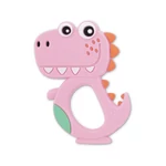 Kép 1/2 - Baby Care szilikon rágóka - Dino Lucky Pink