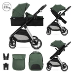 Kép 1/7 - Lorelli Aspen babakocsi mózessé alakítható sport résszel - Green