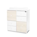 Kép 2/4 - Lorelli Cupboard pelenkázó komód - White & Light Oak ÚJ