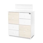 Kép 4/4 - Lorelli Cupboard pelenkázó komód - White & Light Oak ÚJ
