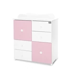 Kép 2/4 - Lorelli Cupboard pelenkázó komód - White & Orchid Pink ÚJ