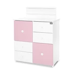 Kép 4/4 - Lorelli Cupboard pelenkázó komód - White & Orchid Pink ÚJ