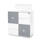 Kép 4/4 - Lorelli Cupboard pelenkázó komód - White & Stone Grey ÚJ