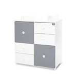 Kép 1/4 - Lorelli Cupboard pelenkázó komód - White & Stone Grey ÚJ