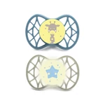 Kép 1/2 - Nuvita Orthosoft Air55 2db-os cumi szett 0+ - Powder Blue/Sage Green - zsiráf/csillag 70642
