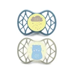 Kép 1/2 - Nuvita Orthosoft Air55 2db-os cumi szett 6+ - Powder Blue/Sage Green - felhő/maci 70842