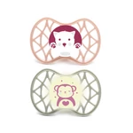 Kép 1/2 - Nuvita Orthosoft Air55 2db-os cumi szett 6+ - English Rose/Sage Green - cica/majom 70842
