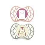 Kép 1/2 - Nuvita Orthosoft Air55 2db-os cumi szett 6+ - English Rose/Sage Green - maci/pingvin 70842