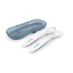Kép 1/2 - Nuvita 2Darabos kanál szett tárolóval - Powder blue - 8477