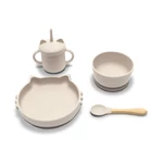 Kép 1/3 - Lorelli Természetes szilikon 4 db-os étkészlet - Beige