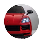 Kép 10/10 - Chipolino Porsche Cayenne elektromos autó bőr üléssel - red