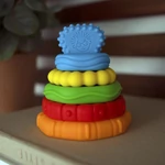 Kép 3/10 - Baby Einstein Rágóka építőjáték, 2in1 Stack & Teethe™, 0 hó+
