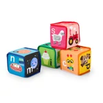 Kép 2/10 - BABY EINSTEIN Textil játék kockák ábécé Alpha Stacks™ 4db, 3hó+