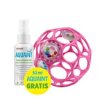 Kép 1/10 - OBALL Játék Oball RATTLE 10 cm 0hó + AQUAINT 50 ml - dark pink