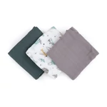 Kép 4/9 - Petite & Mars Bambusz muszlin 3db-os pelenka szett Moussy Grey Planes, 68 x 68 cm