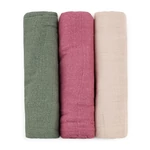 Kép 1/10 - PETITE&MARS Bambusz muszlin 3db-os pelenka szett Moussy Botanic Tones 68 x 68 cm