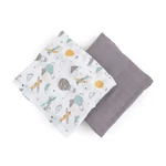 Kép 4/10 - Petite&Mars Bambusz muszlin 2db-os pelenka szett, Misty Grey Planes, 120 x 120 cm