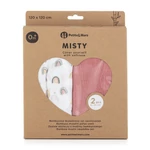Kép 3/10 - Petite&Mars Bambusz muszlin 2db-os pelenka szett, Misty Rose Rainbow, 120 x 120 cm